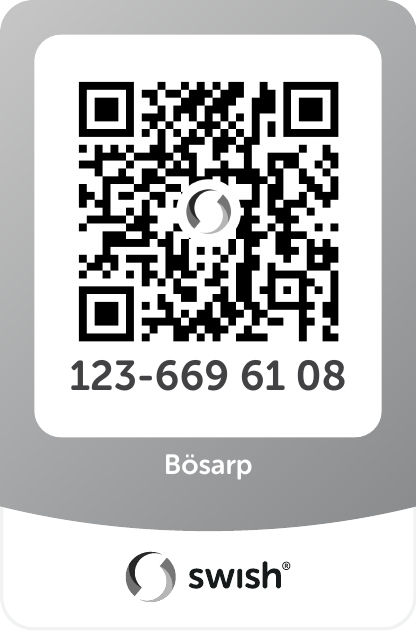 Swish QR-kod för betalning till Bösarps Bygdeförening